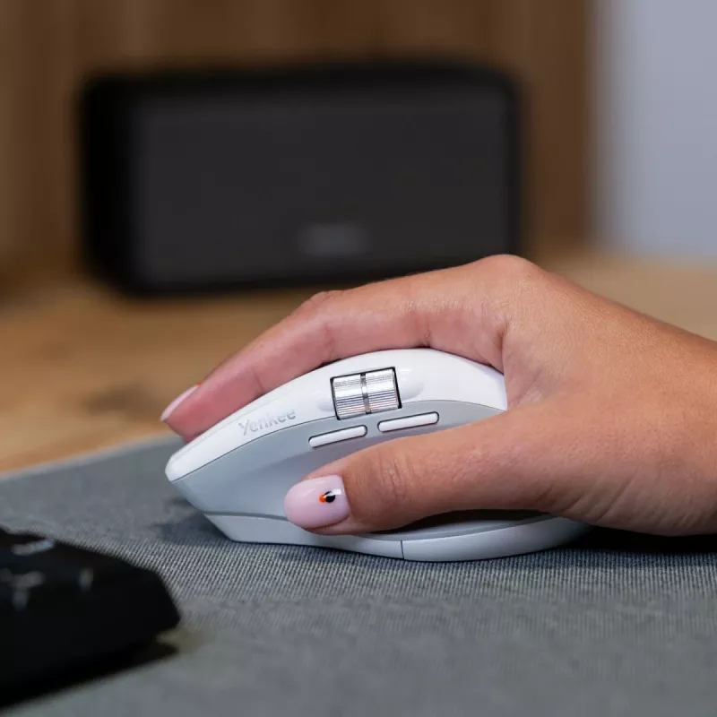 Belaidė pelė YENKEE 2095WH SPIN DUAL Smart Flying Scroll