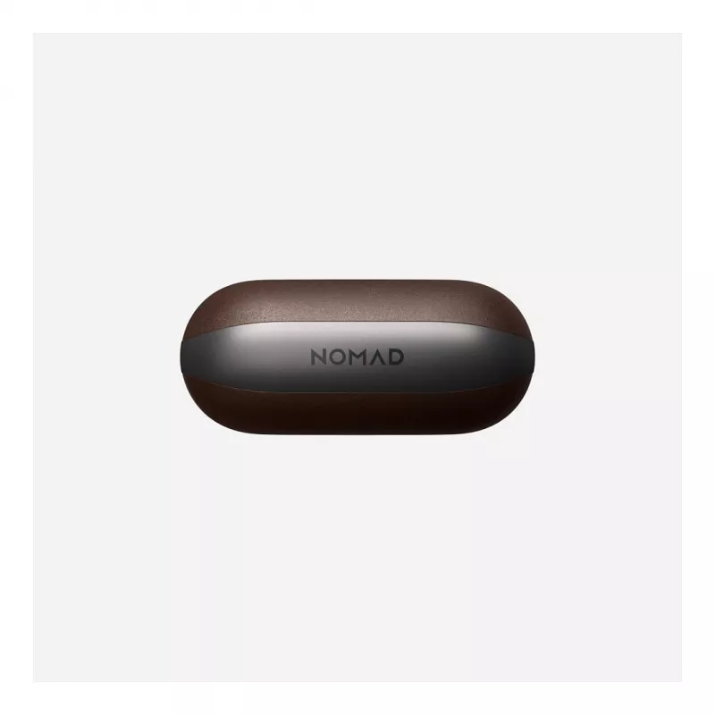 Odinis AirPods dėklas Nomad V3 Rustic Brown — apsauginis odinis dangtelis AirPods įkrovimo dėklui