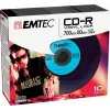 EMTEC Vinyl Look - 10 x CD-R - 700 MB (80 min.) 52x - mėlyna, geltona, alyvinė, žalia, rožinė - plonas jewel dėklas