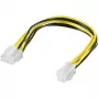Wentronic Goobay vidinis kompiuterio maitinimo laidas - 8 kontaktų kištukas > 4 kontaktų P4 lizdas (51358)