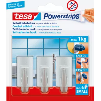 Universalus kabliukas TESA 57544-00010-03 Chrominis Vidaus 3 vnt.