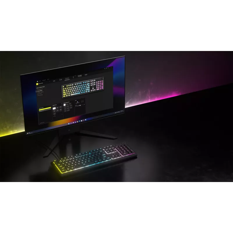 Corsair CH-9226D65-DE klaviatūra žaidimams USB QWERTZ vokiška pilka