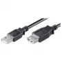 Wentronic Goobay USB 2.0 Hi-Speed ilginimo laidas, juodas, 0,6 m - USB 2.0 kištukas (A tipo) > USB 2.0 lizdas (A tipo) (68625)