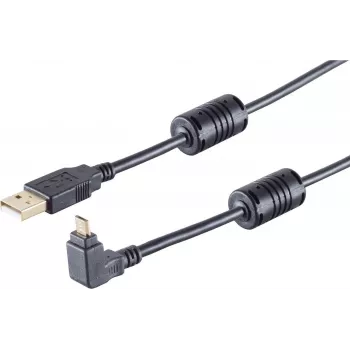 USB laidas S/CONN 13-10002 USB 2.0 1m Juoda