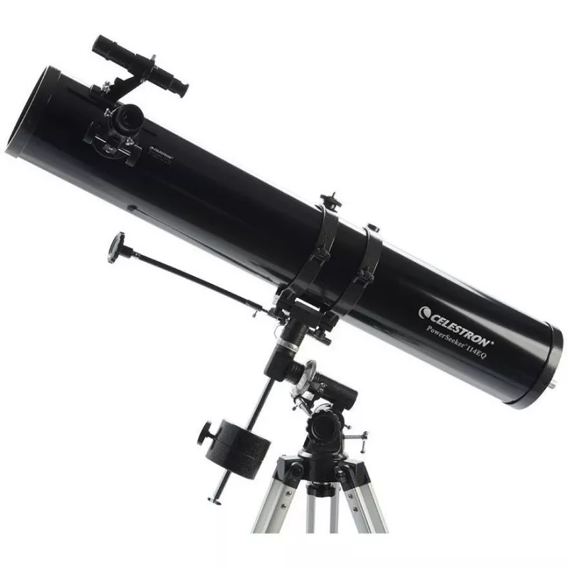 Celestron PowerSeeker 114EQ refraktorius 45x, juodas