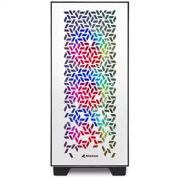 Sharkoon ELITE SHARK CA300H - Bokštas - PC - Baltas - ATX - EATX - micro ATX - Mini-ITX - Metalas - Grūdintas stiklas - Žaidimams