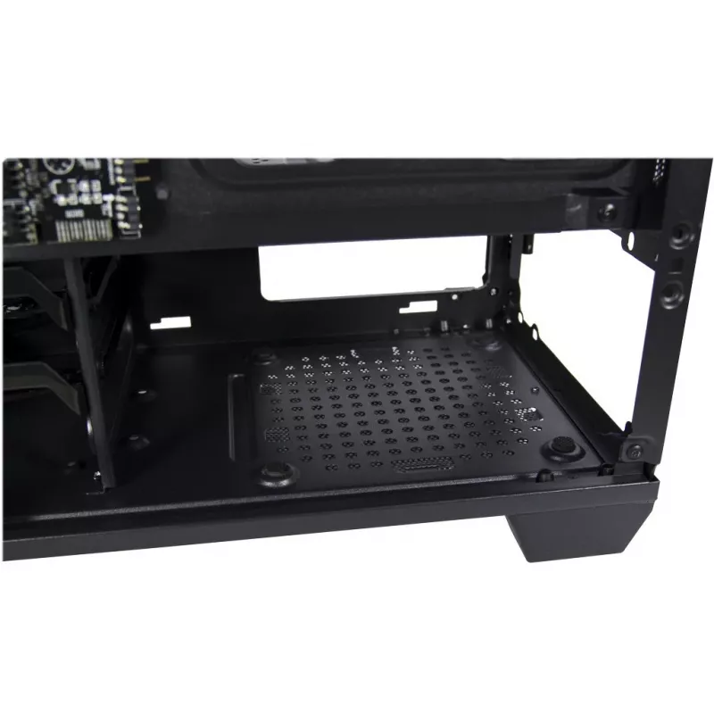 Korpusas INTER-TECH X-608 INFINITY MICRO, microATX, RGB, priekinis ir šoninis grūdintas stiklas, be PSU