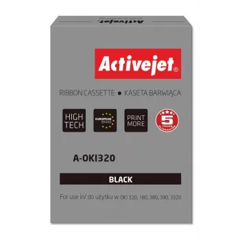 Juosta ActiveJet A-OKI320 taškiniam spausdintuvui nailoninė 8 mm x 1,6 m, juoda, 3 000 000 simbolių, pakuotė 100