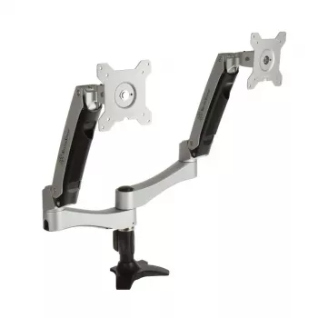 SilverStone SST-ARM22SC Dvigubo monitoriaus laikiklis - sidabrinis