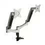 SilverStone SST-ARM22SC Dvigubo monitoriaus laikiklis - sidabrinis