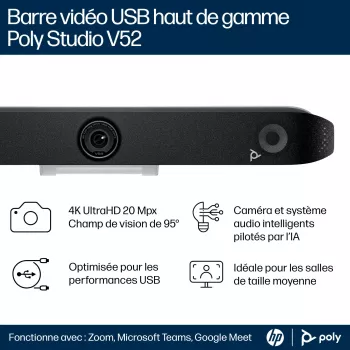 HP Poly Studio V52 USB vaizdo juosta be maitinimo laido TAA