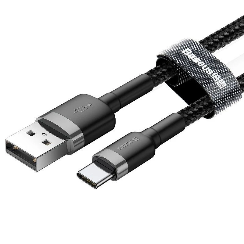 Baseus Cafule USB į USB-C 3A 1m (pilka-juoda)