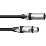 PSSO XLR mikrofono kabelis 3 kontaktų 15 m, juodas, Neutrik jungtys