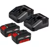 Akumuliatorinė vejapjovė GE-CM 43 Li M Kit, 36 V (2x18 V) (raudona/juoda, 2 ličio jonų akumuliatoriai 4,0 Ah)