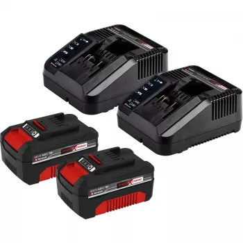 Akumuliatorinė vejapjovė GE-CM 43 Li M Kit, 36 V (2x18 V) (raudona/juoda, 2 ličio jonų akumuliatoriai 4,0 Ah)