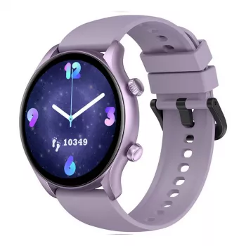 Išmanusis laikrodis Zeblaze Btalk 3 Plus — 1.39 colio (3.53 cm) IPS 360×360 px, jutiklinis ekranas, silikoninis dirželis, violetinė