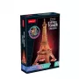 3D dėlionė Cubicfun Eifelio bokštas naktinė versija LED, Cubicfun, modelis 306-L534H – apšviečiama architektūrinė 3D dėlionė