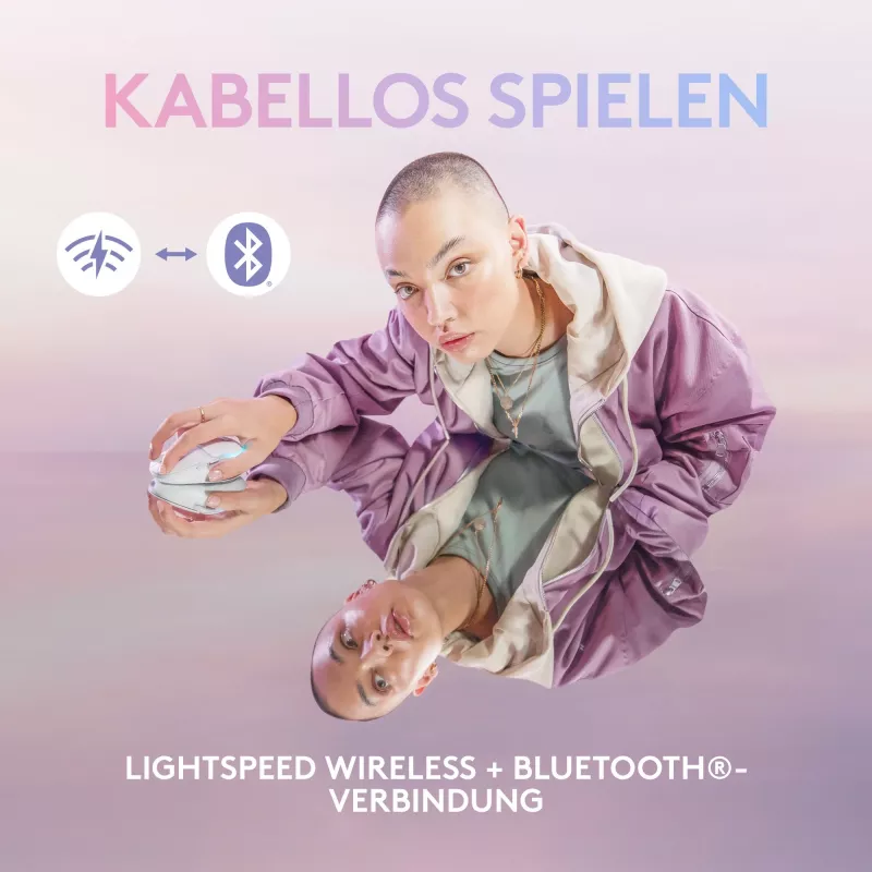 „Logitech G G705“ belaidė žaidimų pelė, RF belaidis ryšys + „Bluetooth“