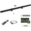 EUROLITE 5x LED PR-100/32 Pixel DMX Rail Set + Madrix programinė įranga