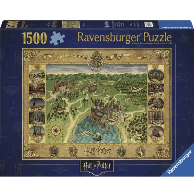 Dėlionė Ravensburger Hogwarts Map 1500 dalių – Ravensburger 1500 vnt.