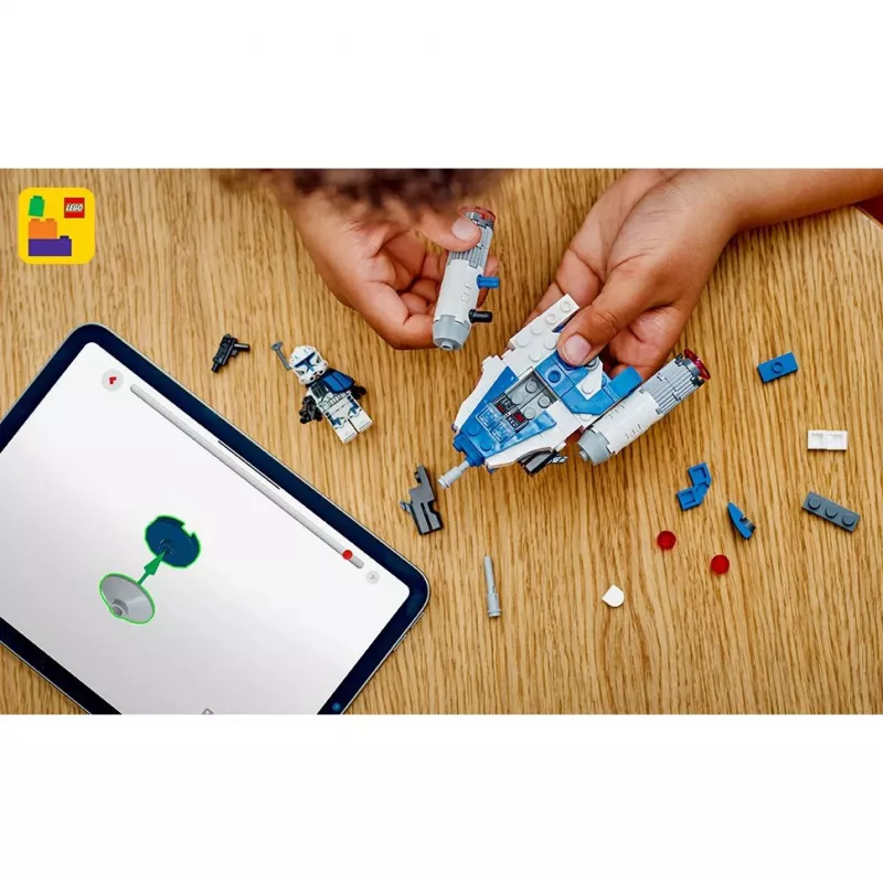 LEGO Star Wars kapitono Rekso Y-Wing mikrokovotojas – kolekcinis žaislas iš „Kloneų karų“ su minifigūrėle, skirtas 6+ metų berniukams