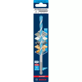 Grąžtas Bosch Expert HEX-9 Multi Construction 8 mm