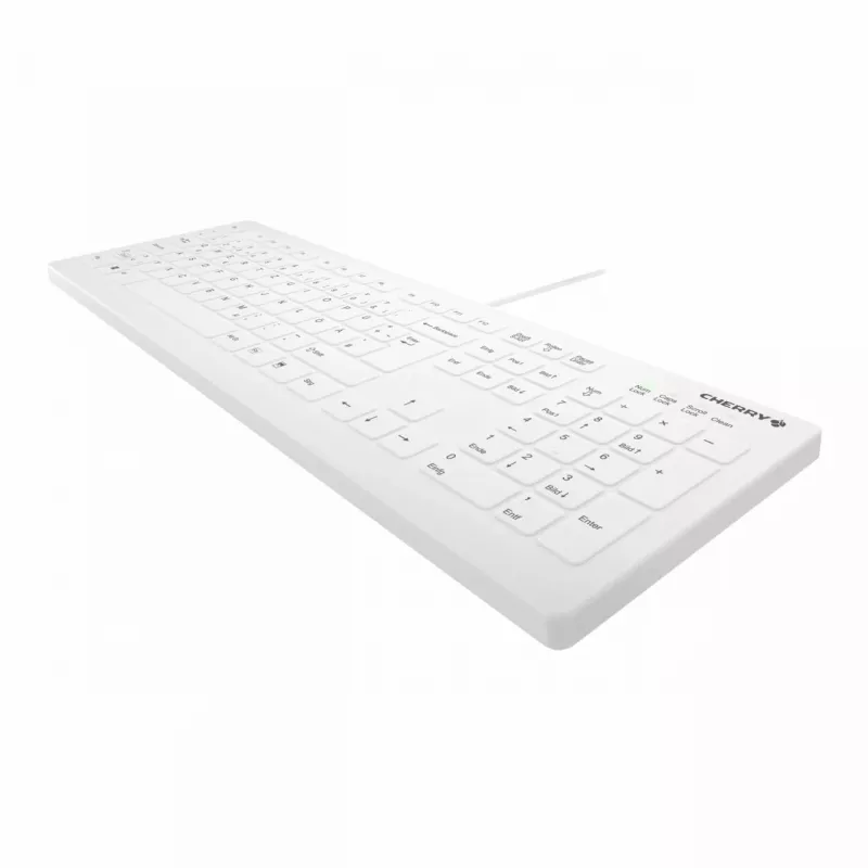 Contour Design Active Key Contour QuickClean medicininė klaviatūra su nuimamu dangteliu, pilno dydžio, laidinė, balta, DE C8112