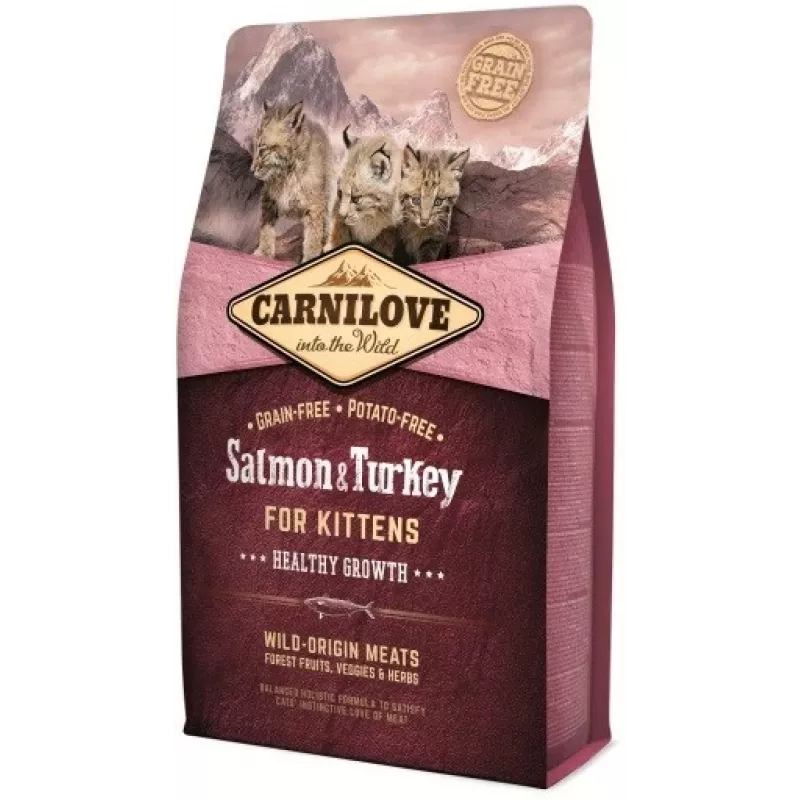 CARNILOVE Salmon & Turkey For kittens - sausas kačių maistas - 6kg