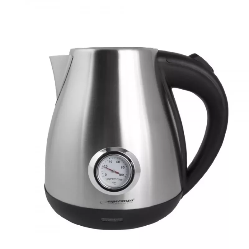 Elektrinis virdulys ESPERANZA EKK029 — 1,7 l, 2200 W, nerūdijančio plieno ir juodo plastiko