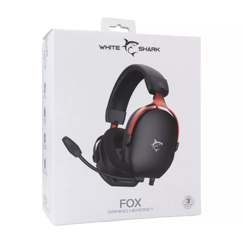 Ausinės White Shark GH-2445 Fox Juoda