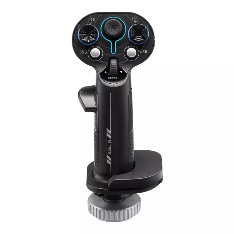 Flightstick add-on grip Thrustmaster Sol-R 3 AVA, juoda, USB Type-C, analoginė/skaitmeninė, PC, 75×115×200 mm