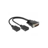 Vaizdo kabelio adapteris DeLOCK 65280 0.25 m DMS 2 x HDMI Juoda