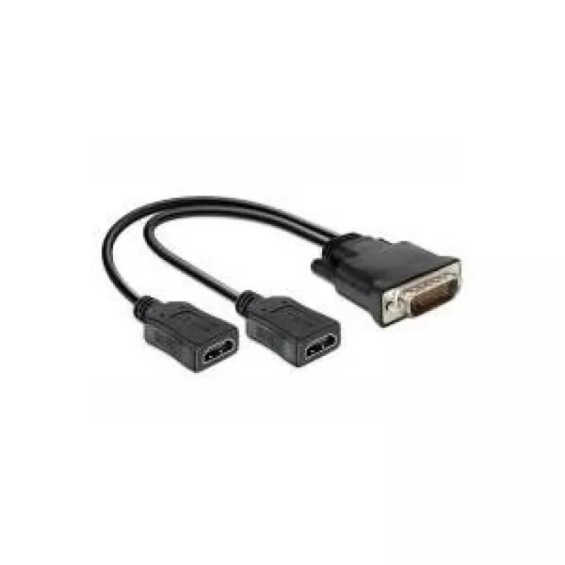 Vaizdo kabelio adapteris DeLOCK 65280 0.25 m DMS 2 x HDMI Juoda