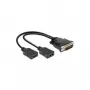 Vaizdo kabelio adapteris DeLOCK 65280 0.25 m DMS 2 x HDMI Juoda