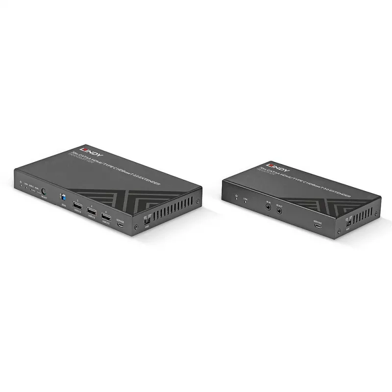 Lindy 70m Cat.6A HDMI 4K60 ir Type C HDBaseT 3.0 KVM ilgintuvas