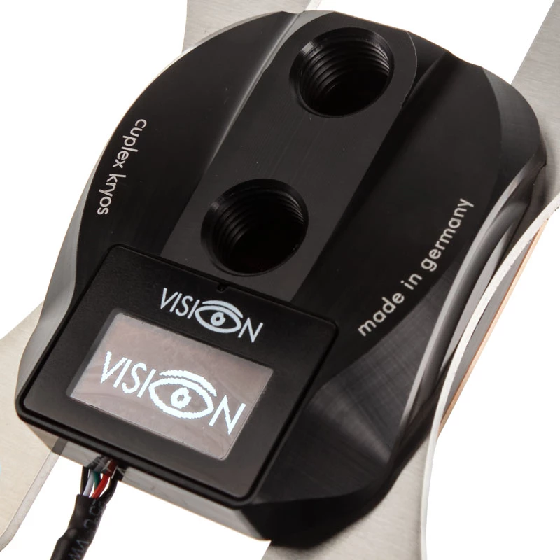 Vandens blokas Aqua-Computer 21713 Kryos Next Vision – Acetal ir varis, AM4, juoda/sidabrinė