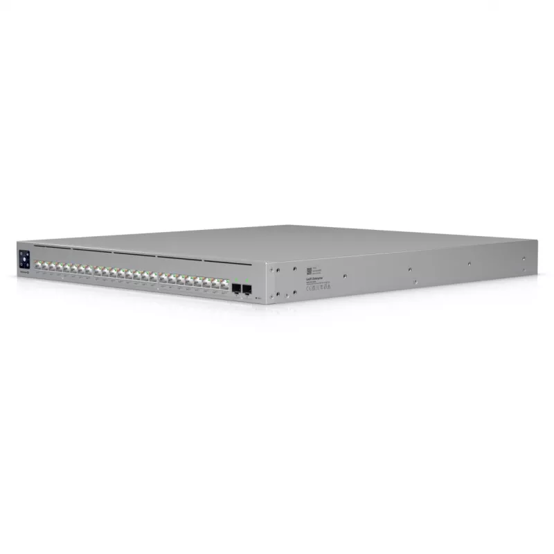 Tinklo jungiklis Ubiquiti UniFi ECS-24-POE — valdomas L2/L3, 24× 10G RJ-45, PoE, 1U, pilka