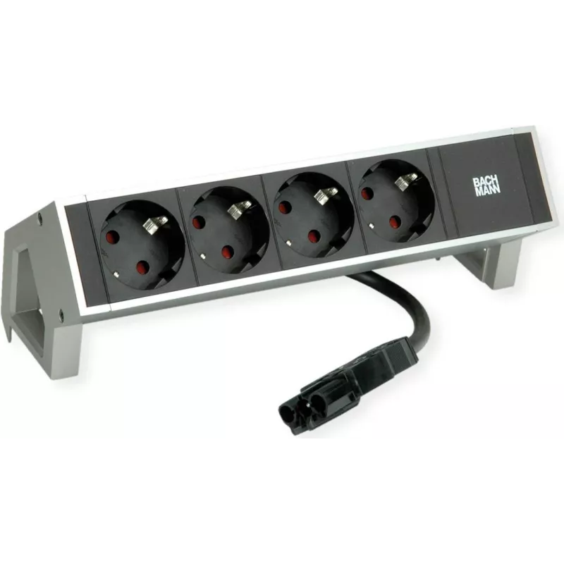 Maitinimo stalo lizdo modulis Bachmann DESK 2 — 4x lizdas, baltas