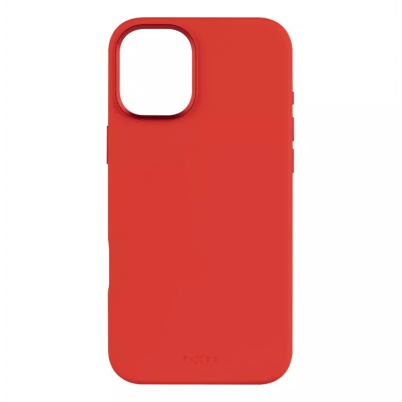 Galinis dangtelis FIXED, skirtas Apple iPhone 16 Plus — MagFlow skystas silikonas, raudonas