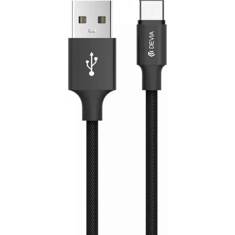 USB Micro laidas Devia Pheez serija 5V 2.4A 1m raudonas