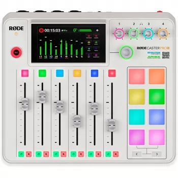 Garso sąsaja Rode RØDECaster Pro II balta – daugiakanalė USB įrašymo konsolė