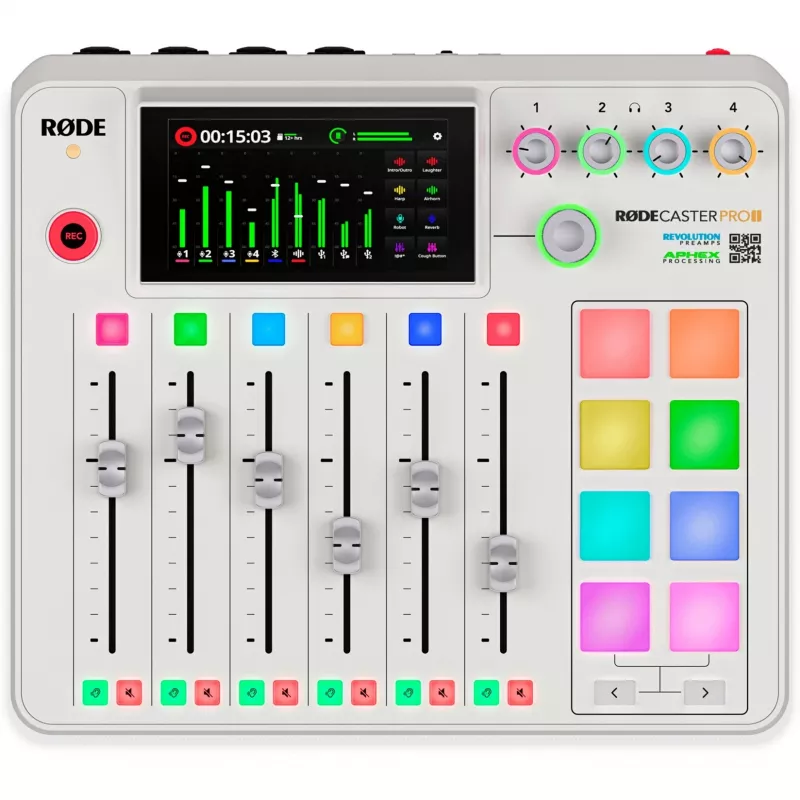 Garso sąsaja Rode RØDECaster Pro II balta – daugiakanalė USB įrašymo konsolė