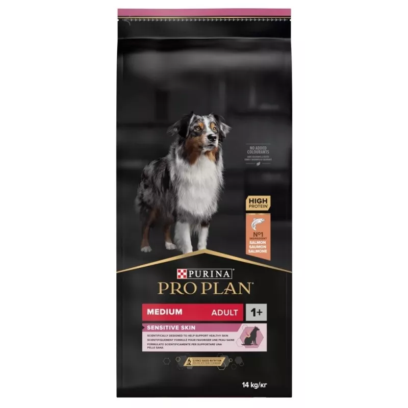 Purina Medium Adult Sensitive Skin 14 kg Lašiša
