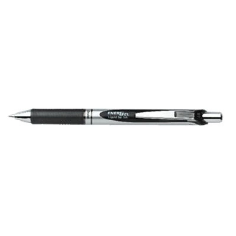 Užsegamas ištraukiamas rašiklis Pentel Energel XM Klick juodas