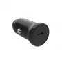 Automobilinis USB‑C įkroviklis FIXED FIXCC20N‑C‑BK 20 W, vienas USB‑C prievadas, kompaktiškas juodas, skirtas 12 V lizdui