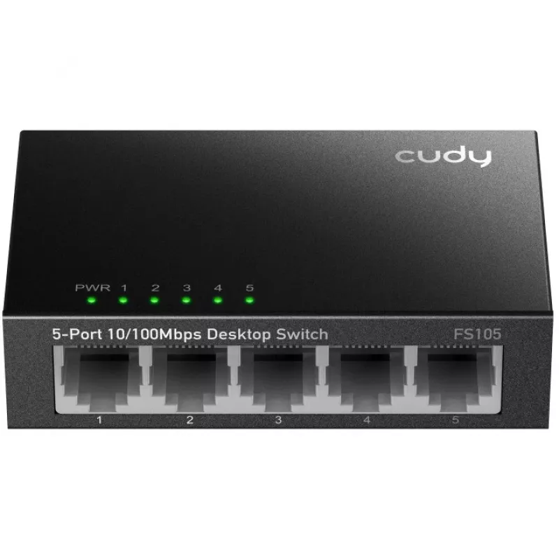 Nevaldomas komutatorius Cudy FS105 5 prievadai Fast Ethernet 10/100 juodas