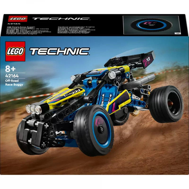 LEGO Technic bekelės lenktyninis automobilis 42164 2-in-1 modelis su tikroviškomis funkcijomis