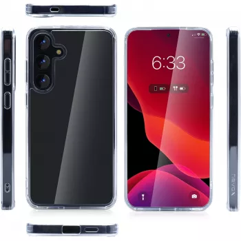 nevox StyleShell SHOCKFlex dėklas Samsung Galaxy S25+ 6,7 colio permatomas