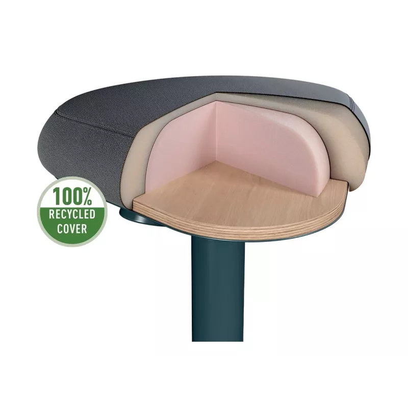 Biuro kėdė Leitz 65440089 su paminkštinta sėdyne, pilka, plastikinis rėmas