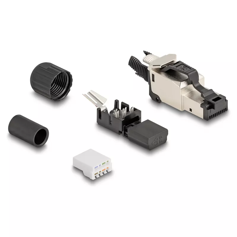 DeLOCK 86017 laido jungtis RJ45/LSA, juoda/sidabrinė, kištukas